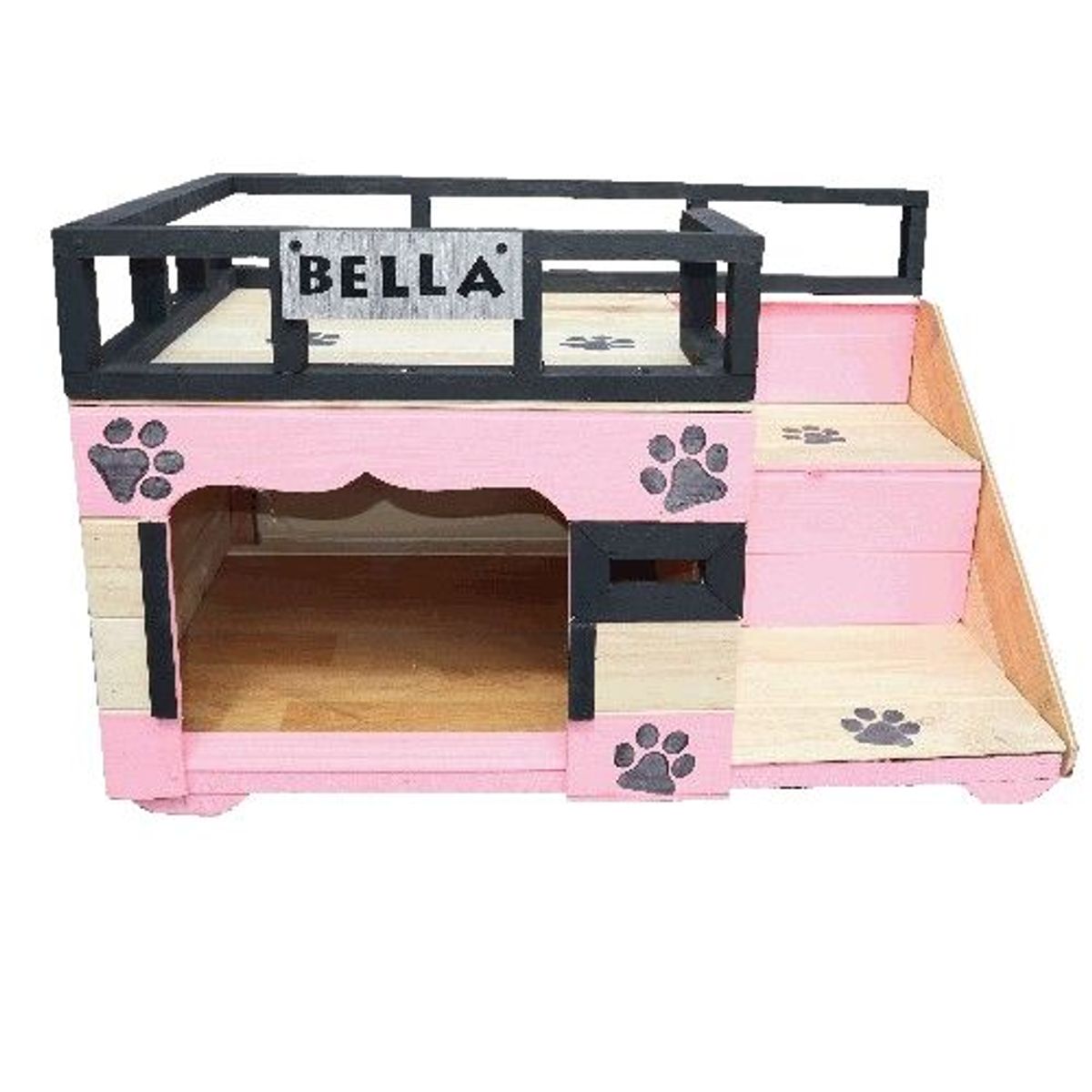 WOOD PETS - Casa Terraza En Pino Para Perros