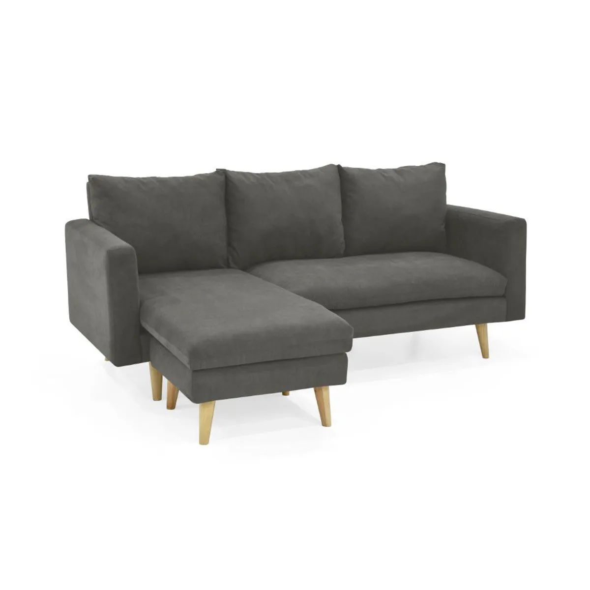 VENECIA - Sala en L Barbados en Tela Gris