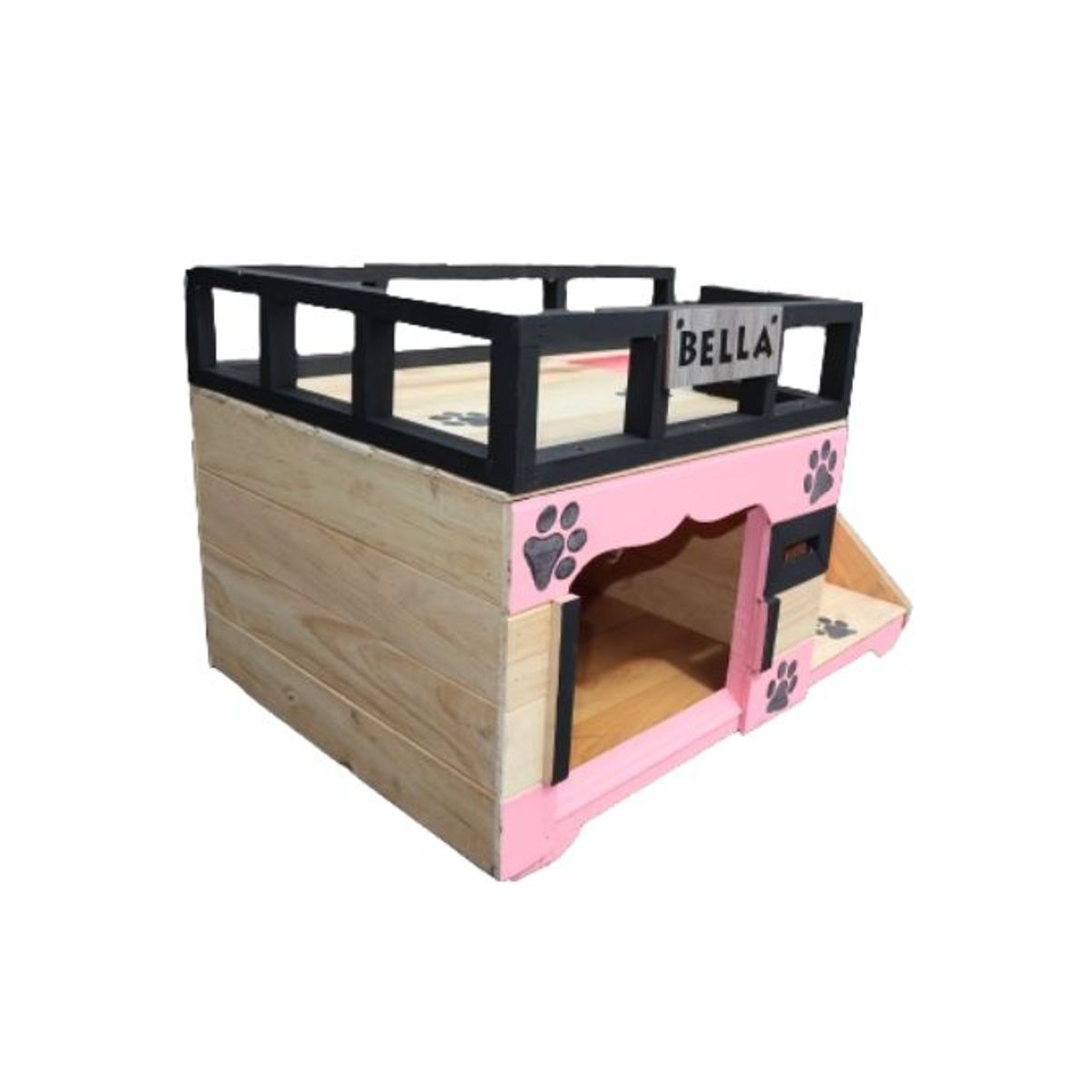 WOOD PETS - Casa Terraza En Pino Para Perros