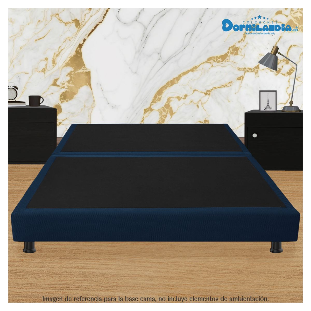 DORMILANDIA - Base cama dividida azul semidoble 120x190 dormilandia