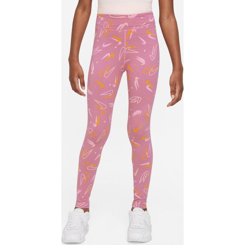 NIKE - Licra Niños Nike Essential Midrise Ssnl Prn - Rosa