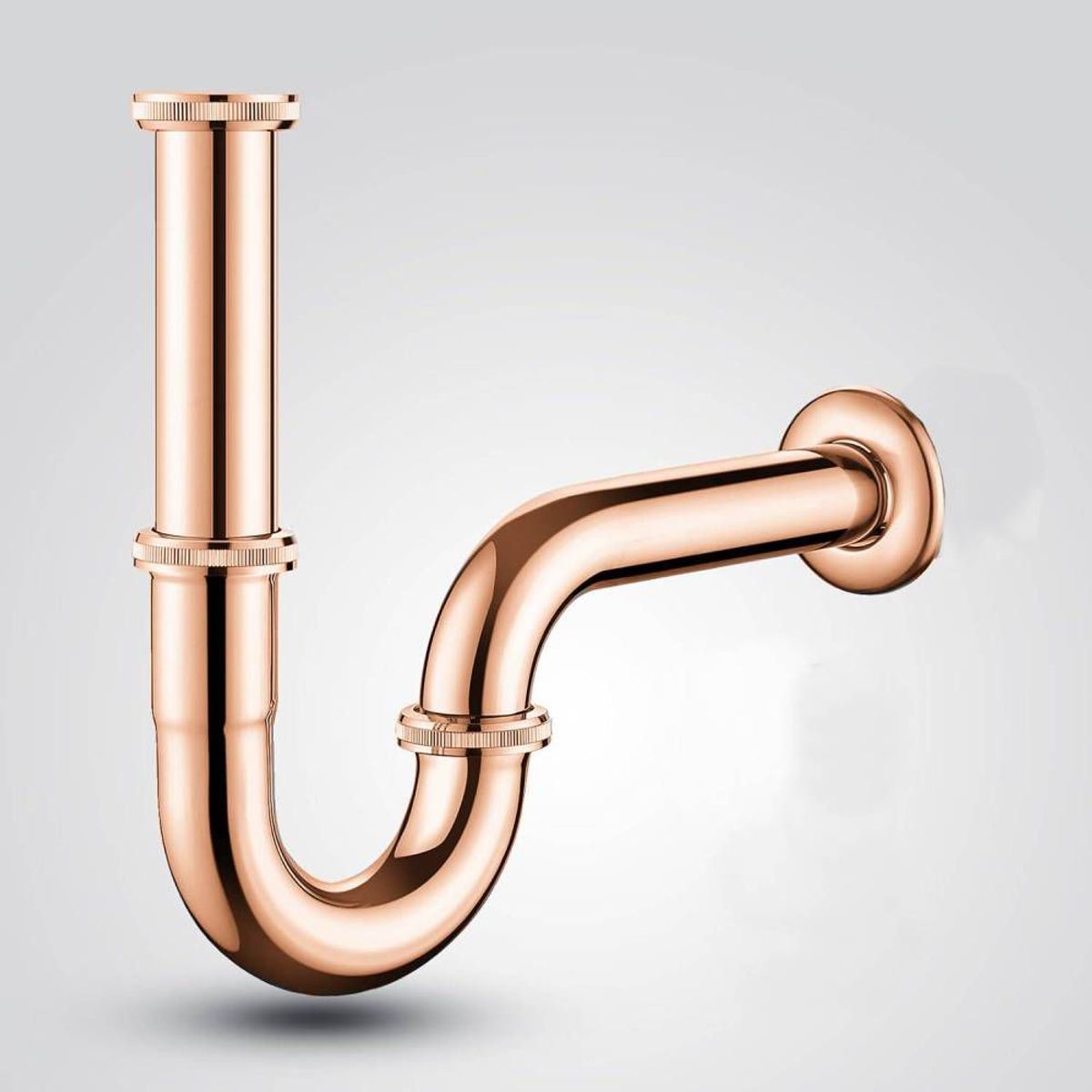 GENERICO - Kit Desagüe Sifón P Oro Rosa Metal Lavamanos-standar 1 1/4tm