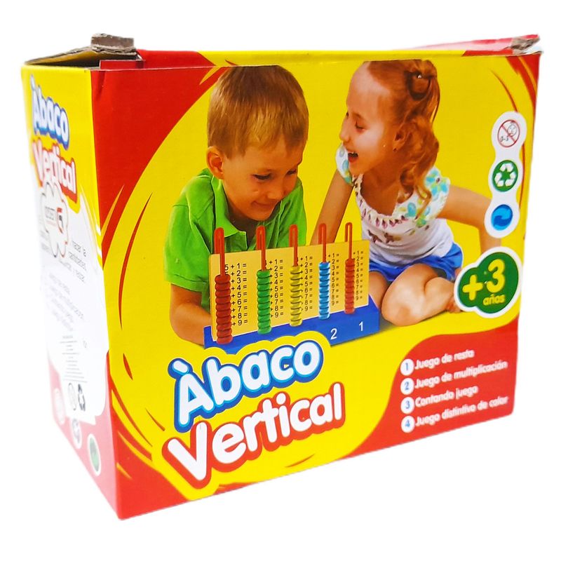 GENERICO - Abaco Matemático 5 Líneas Cálculos Rápidos Para Niños