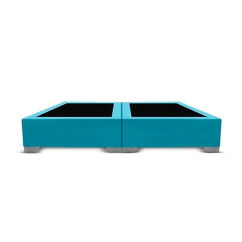 MAGIC CLASS - BASE CAMA DIVIDIDA PREMIUM TOP 200X200 ECOCUERO AZUL