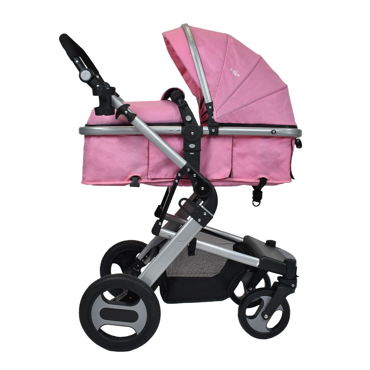 HAPPY BABY - Coche Moises Wow Bebe Rosa Happy Baby