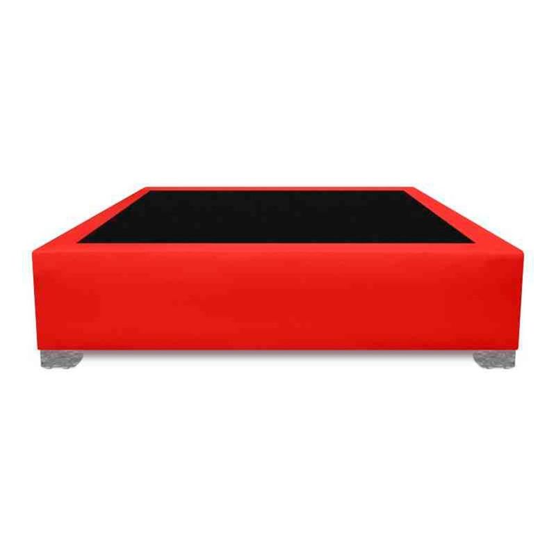 MAGIC CLASS - BASE CAMA PREMIUM TOP 90X190 ECOCUERO ROJO