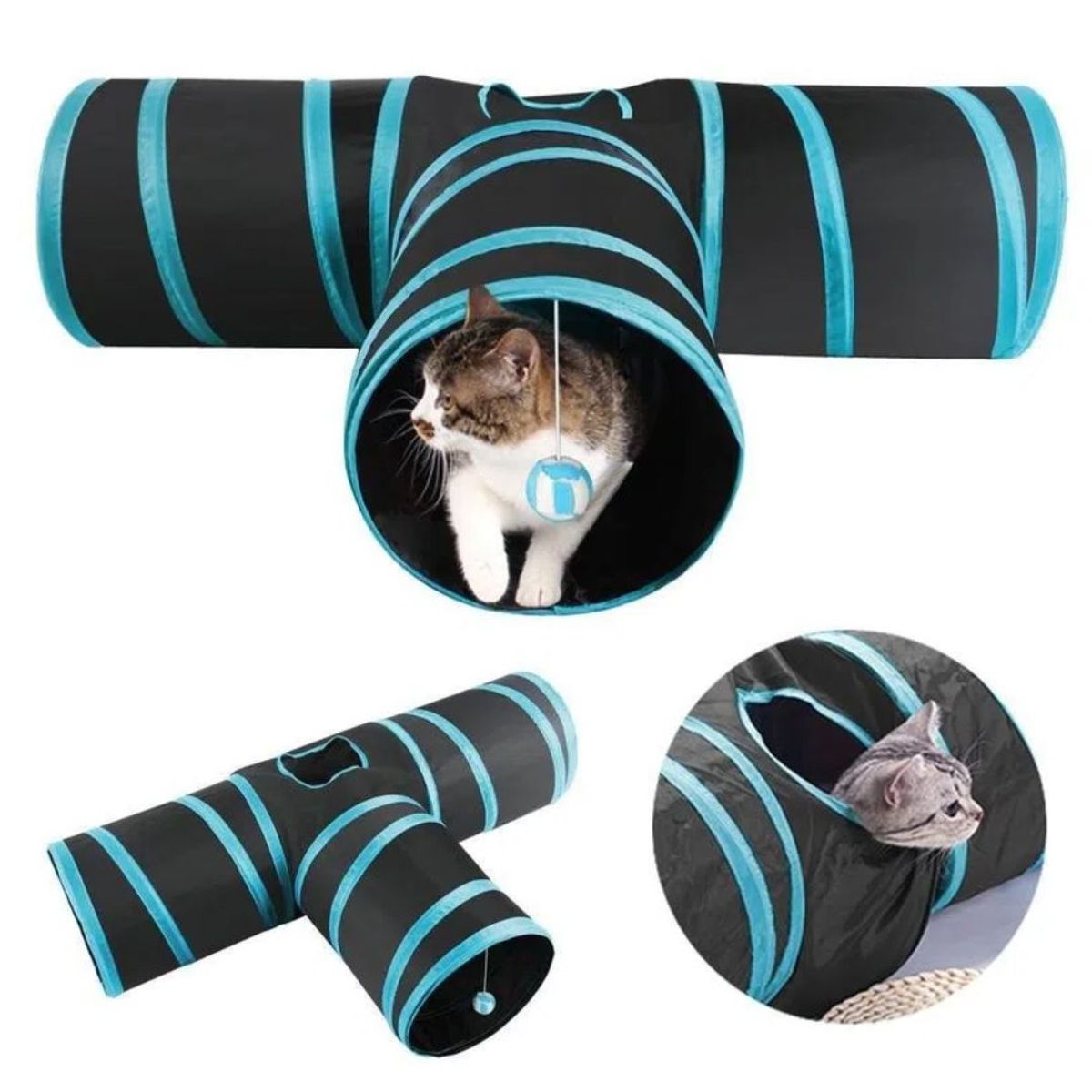 AFM - TUNEL JUEGO 3 SALIDAS PARA GATO