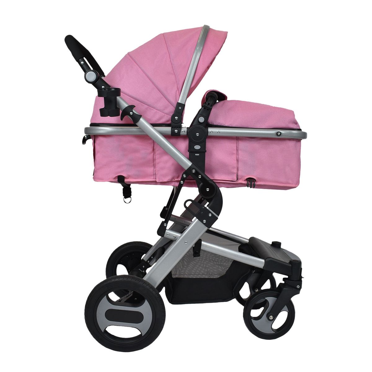 HAPPY BABY - Coche Moises Wow Ts Bebe Rosa Happy Baby