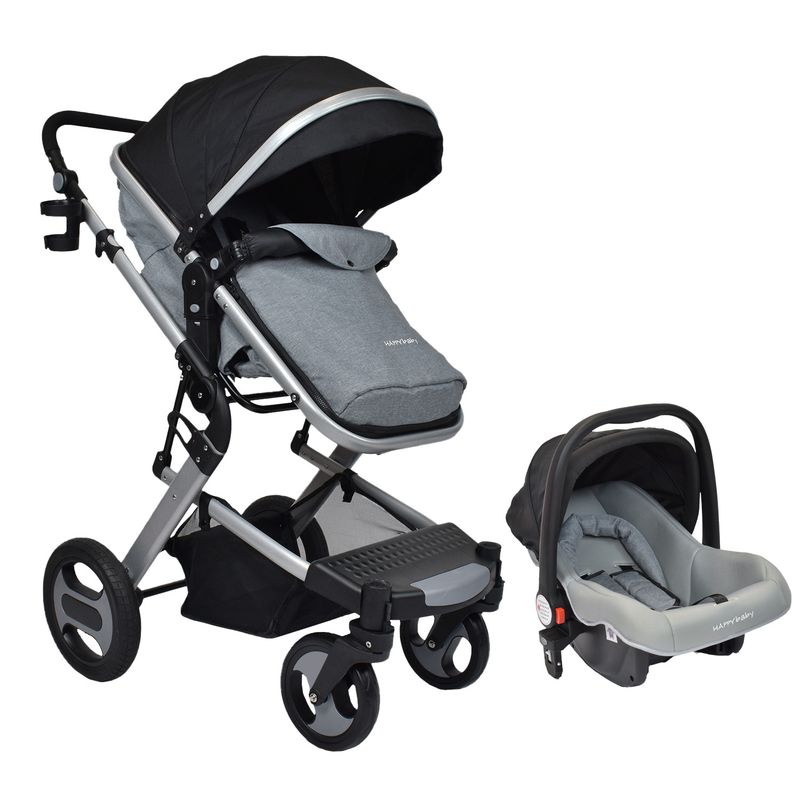 HAPPY BABY - Coche Moises Wow Ts Bebe Negro Happy Baby