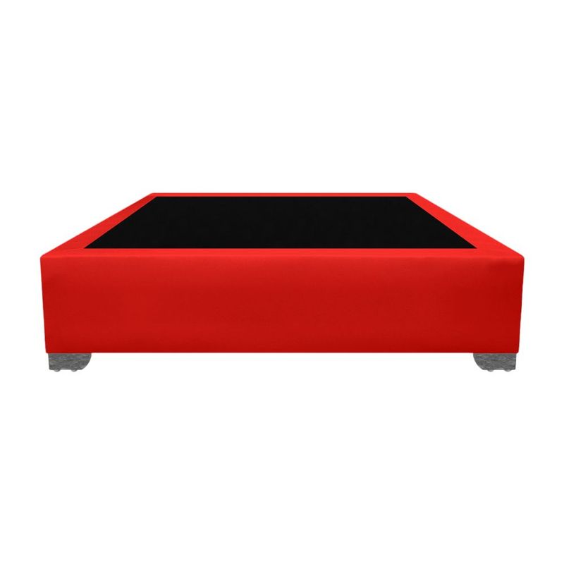 MAGIC CLASS - BASE CAMA PREMIUM TOP 100X190 ECOCUERO ROJO