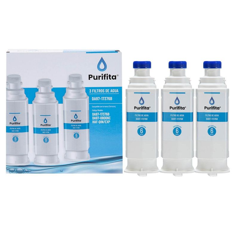 COREAQUA - Filtro Agua Para Nevera Set X3 Samsung Da97-17376b-.-