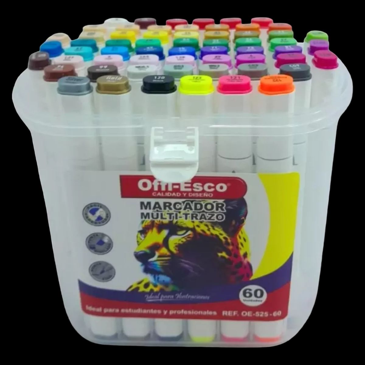 GENERICO - Marcador Doble Punta Multitrazo X60 Und Estuche Oe-525-60