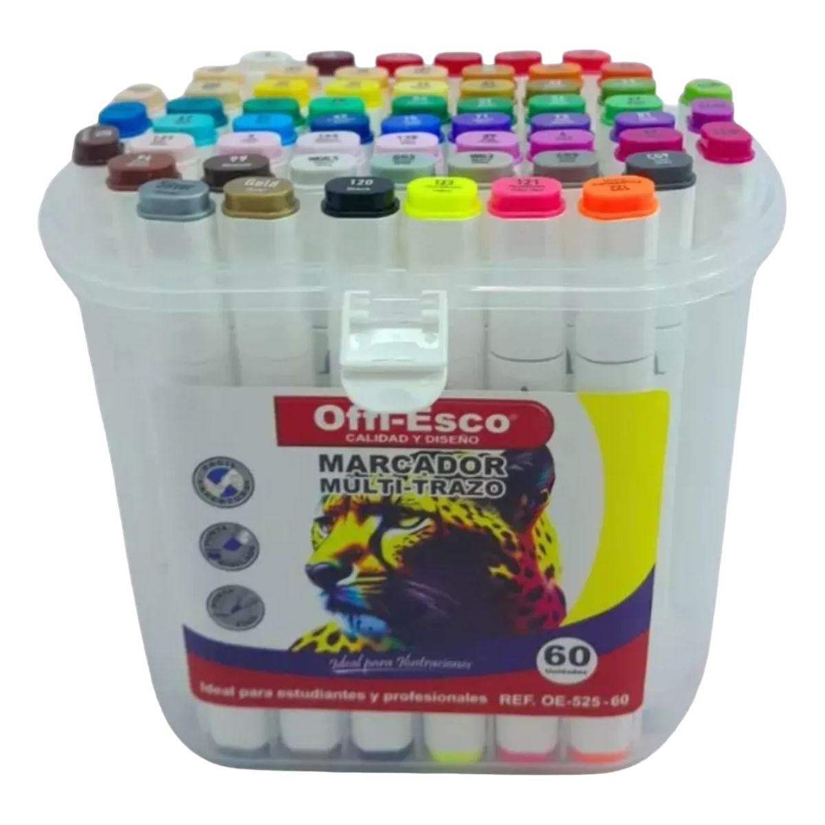 GENERICO - Marcador Doble Punta Multitrazo X60 Und Estuche Oe-525-60