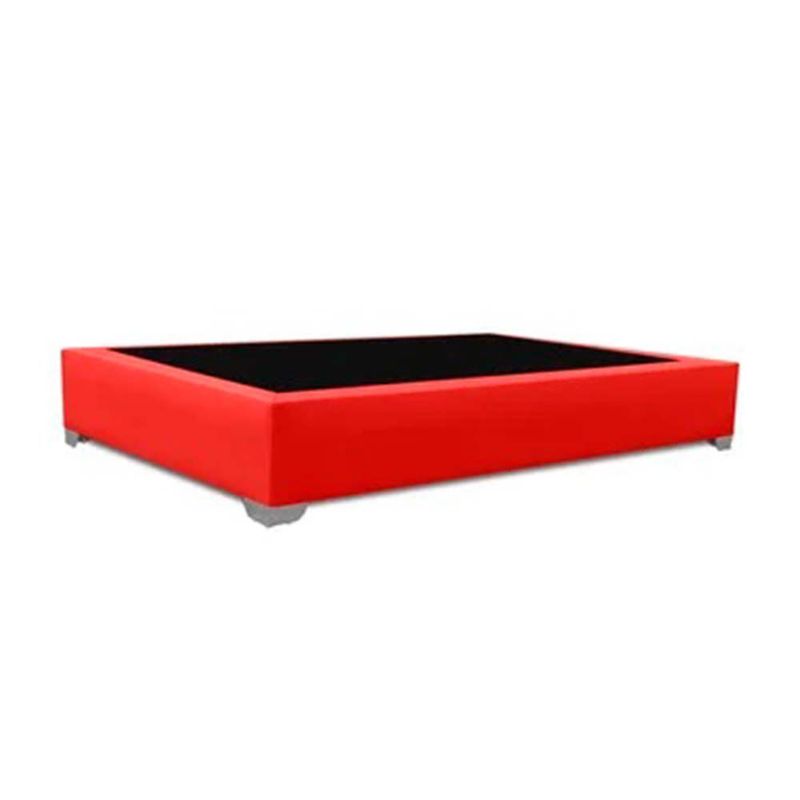 MAGIC CLASS - BASE CAMA PREMIUM TOP 100X190 MICROFIBRA ROJO