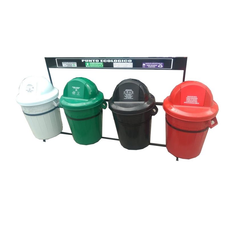 COLPLAST - Punto Ecológico De 120 Lts 4 Puestos
