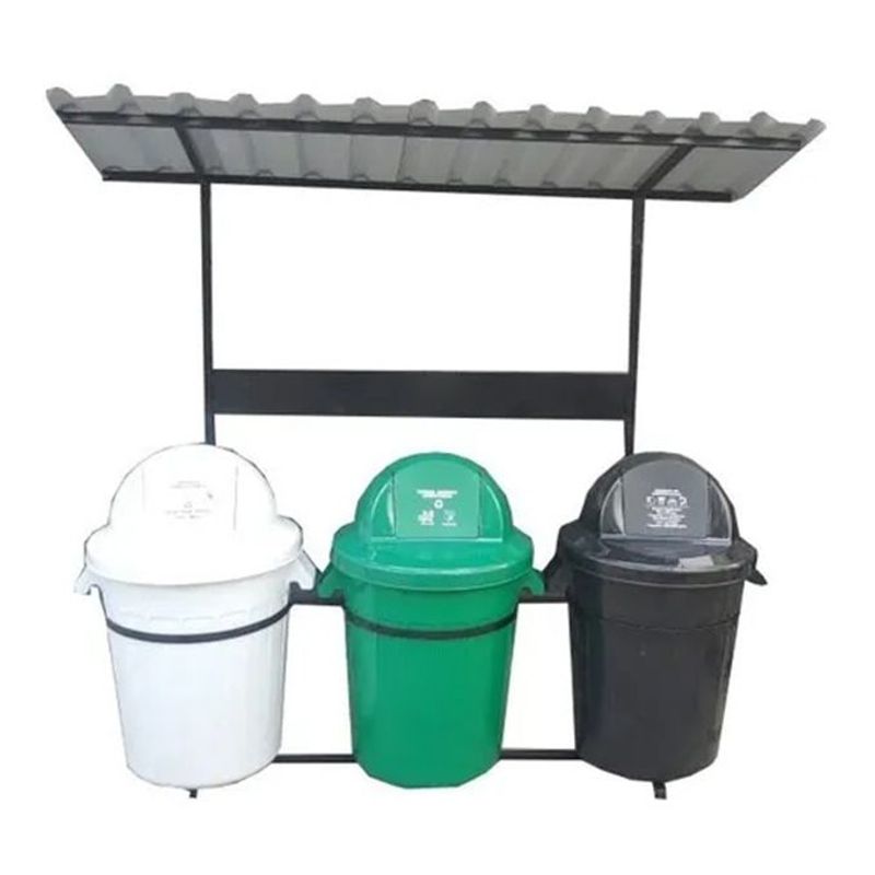 COLPLAST - Punto Ecológico De 120 Lts 4 Puestos con techo