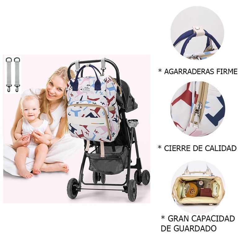 LANZURY IMPORTACIONES - Pañalera Bolso Maternidad de Gran Capacidad - LLAMA-