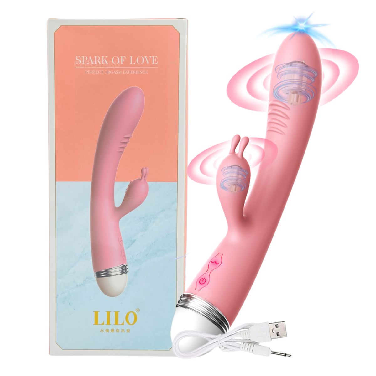 GENERICO - Vibrador Doble Estimulación Punto G Y Clítoris Juguete Sexual-