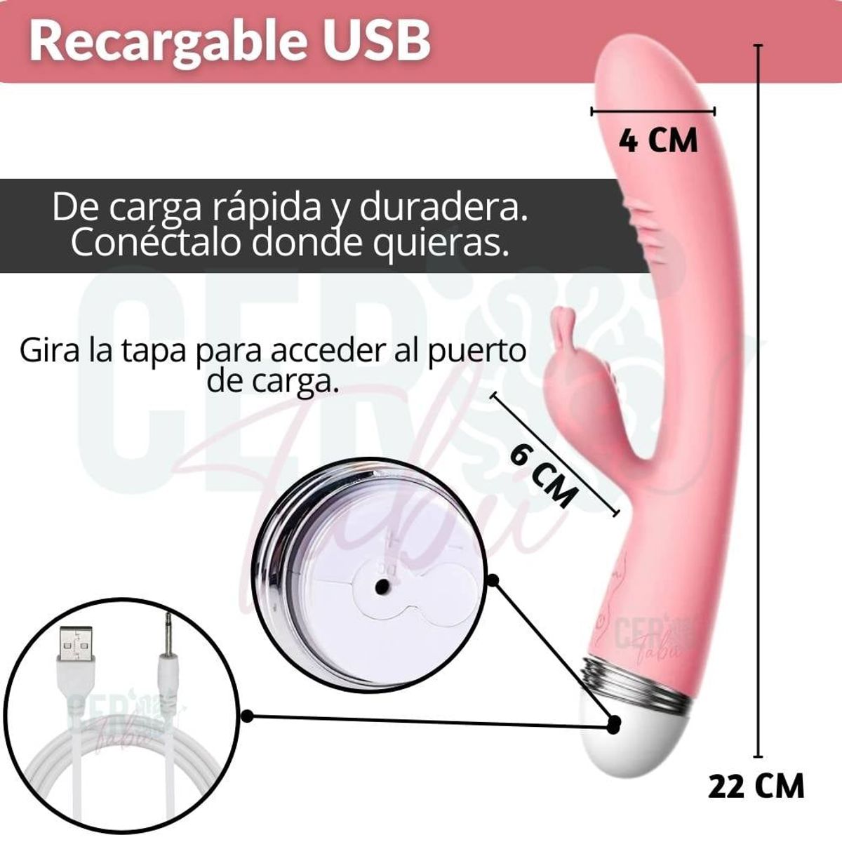 GENERICO - Vibrador Doble Estimulación Punto G Y Clítoris Juguete Sexual-