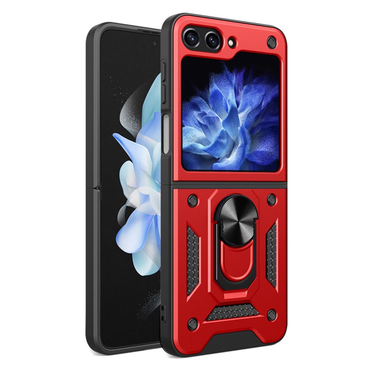 GENERICO - Funda Estuche Anti Golpes Compatible Samsung Z Flip 5 Rojo