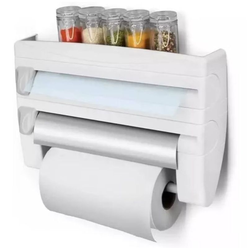 ONE PIXEL - Organizador De Papel Y Plasticos Aluminio 3 en 1 Cocina
