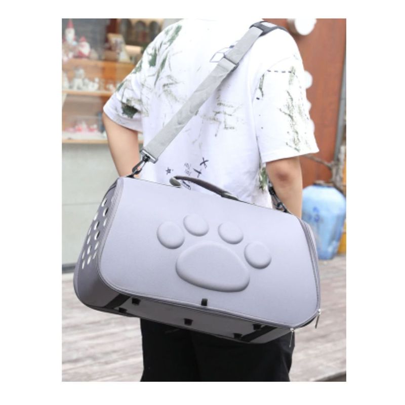 AFM - BOLSO CARGADOR PLEGABLE MASCOTAS HUELLA TALLA S