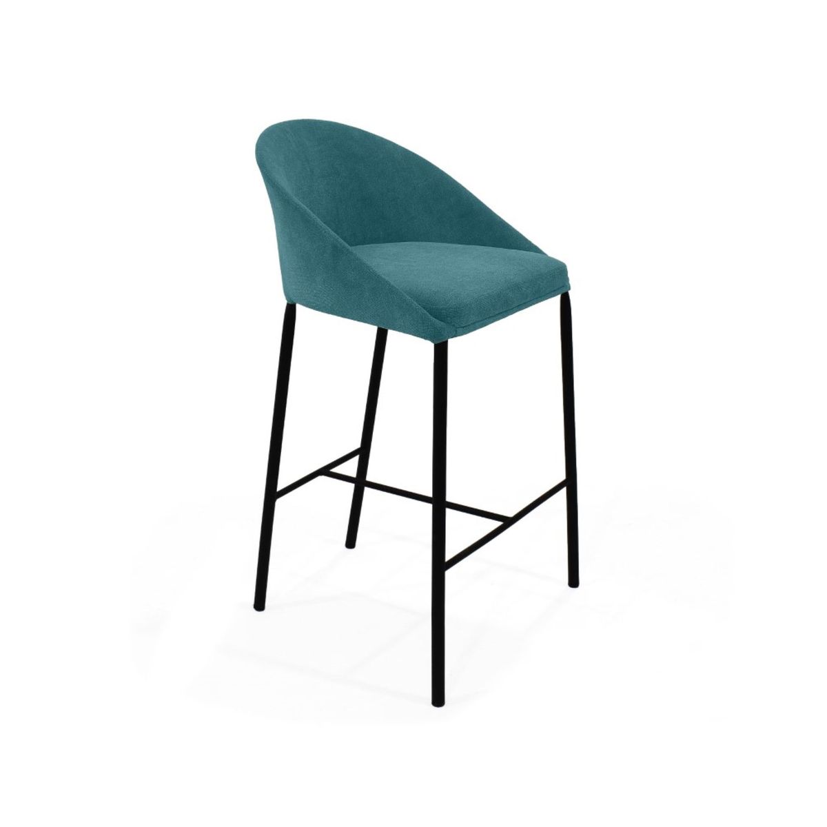 VENECIA - Butaco de Bar Lorenzo en Tela Petróleo