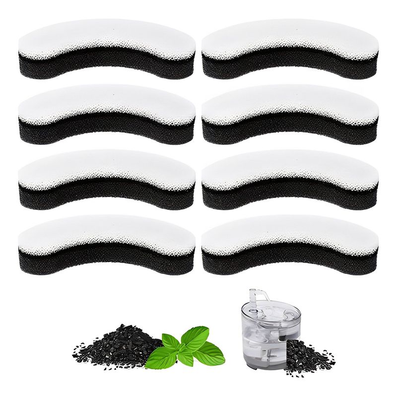 GENERICO - Filtro Carbón Activado Para Fuente De Agua Para Mascotas X 8