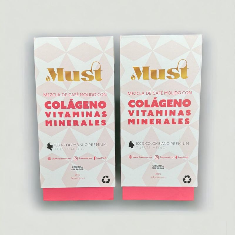MUST - Suplemento de Colágeno Hidrolizado Bovino a base de café molido X 720g