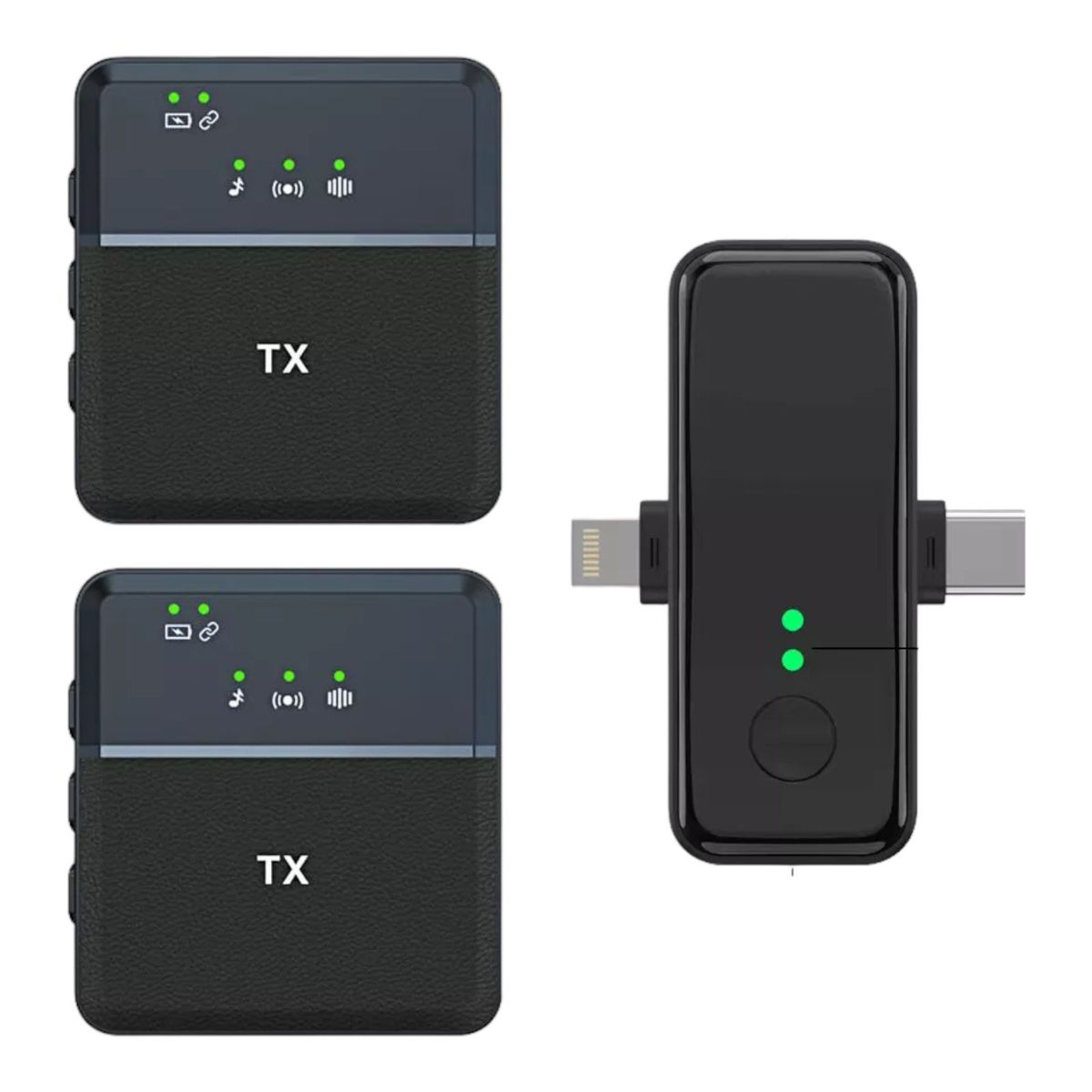 GENERICO - Micrófono De Solapa Inalámbrico Doble Para IPhone Y Android Sx31