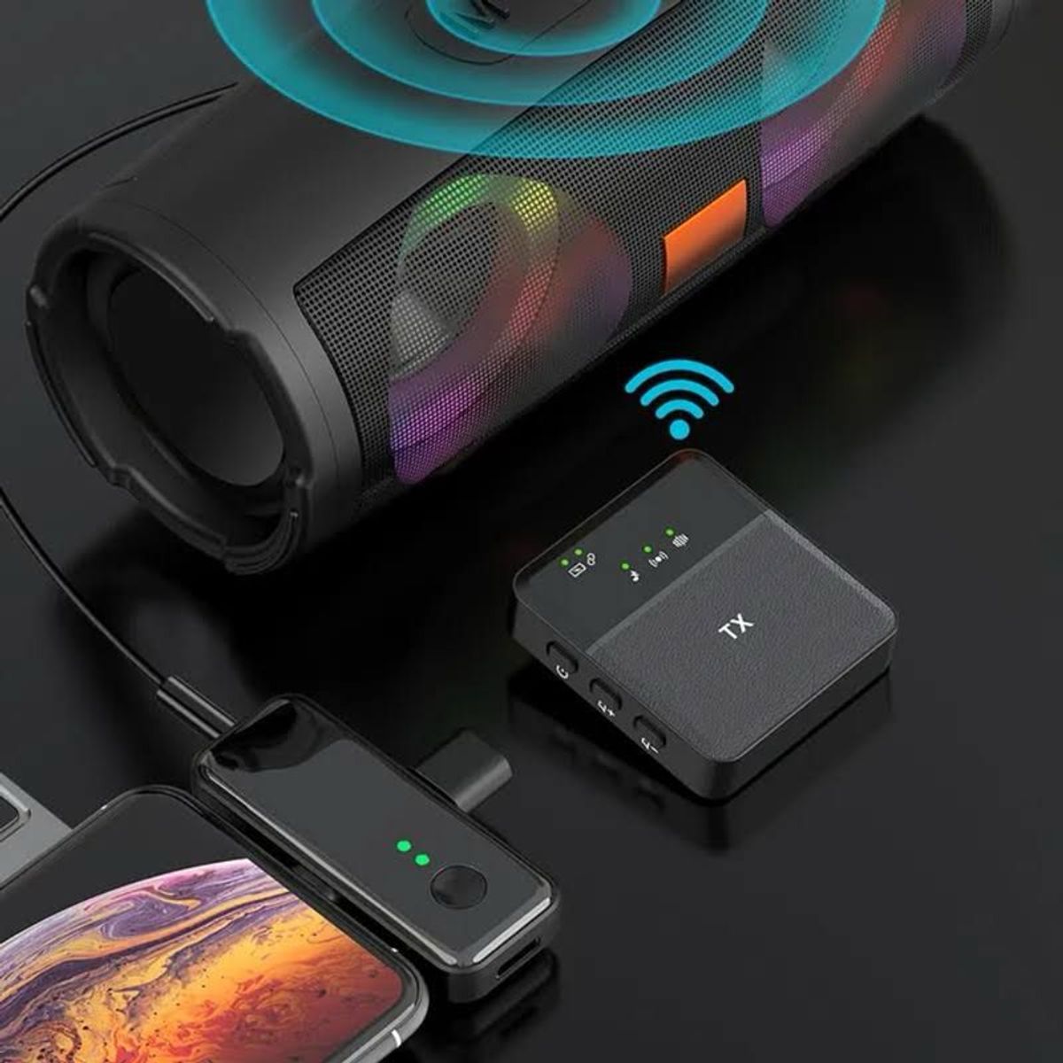 GENERICO - Micrófono De Solapa Inalámbrico Doble Para IPhone Y Android Sx31