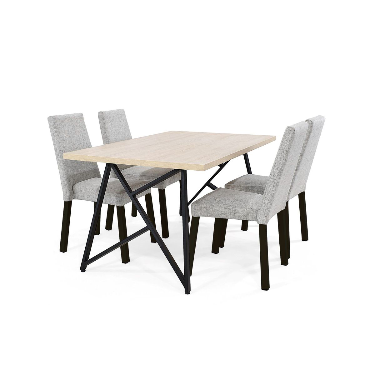 VENECIA - Set de Comedor 4P Malaga con Sillas Viena Taupe