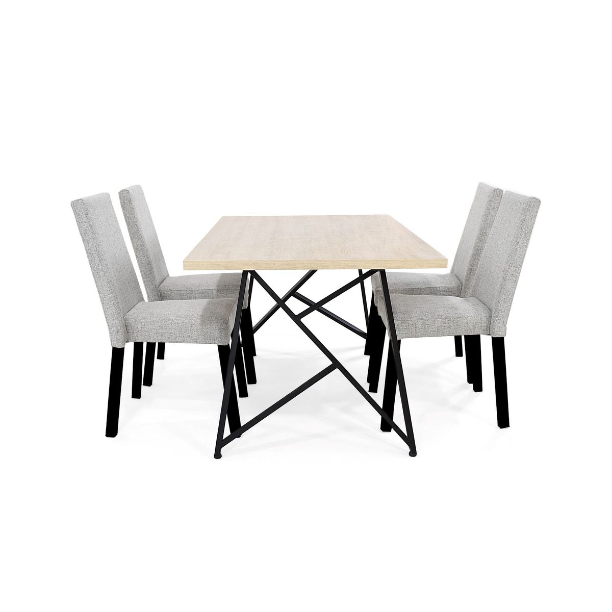 VENECIA - Set de Comedor 4P Malaga con Sillas Viena Taupe