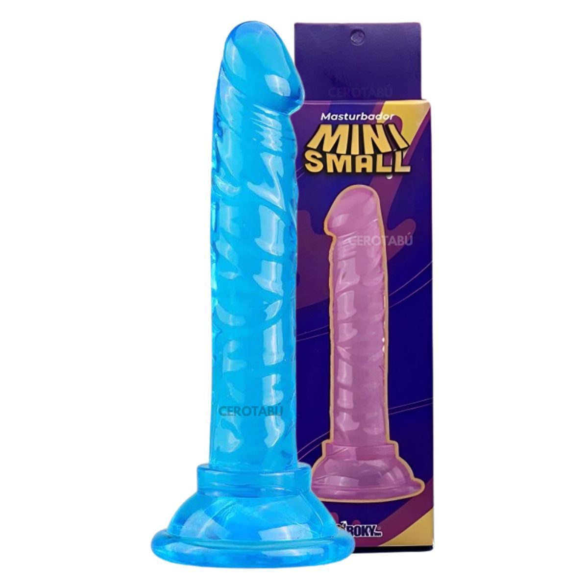GENERICO - Dildo Consolador Con Chupa Texturizado Azul