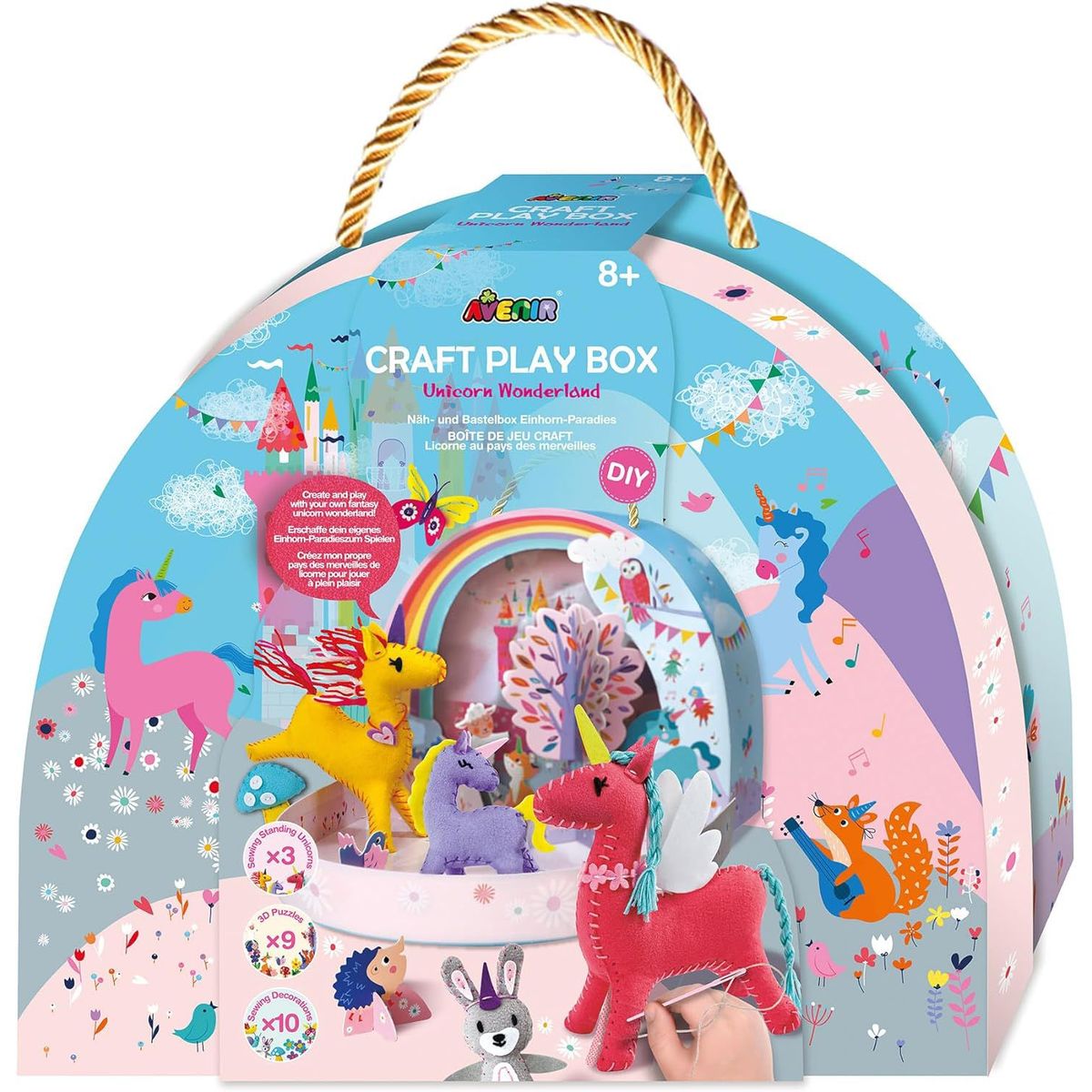 JUGANDO Y EDUCANDO - Juguete Niñas Set De Arte Y Manualidades Unicornios Tejidos