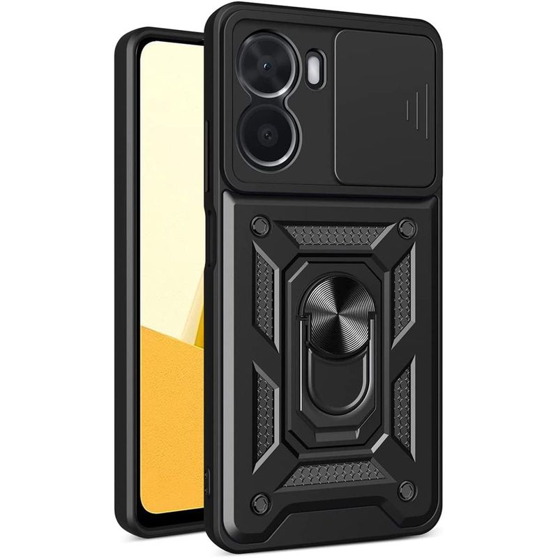 GENERICO - Funda Case Protector De Cámara Con Slider Compatible Vivo Y16 Negro