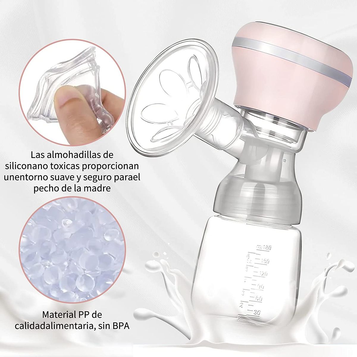 GENERICO - Extractor Portatil Recargable Inalambrico Leche Materna