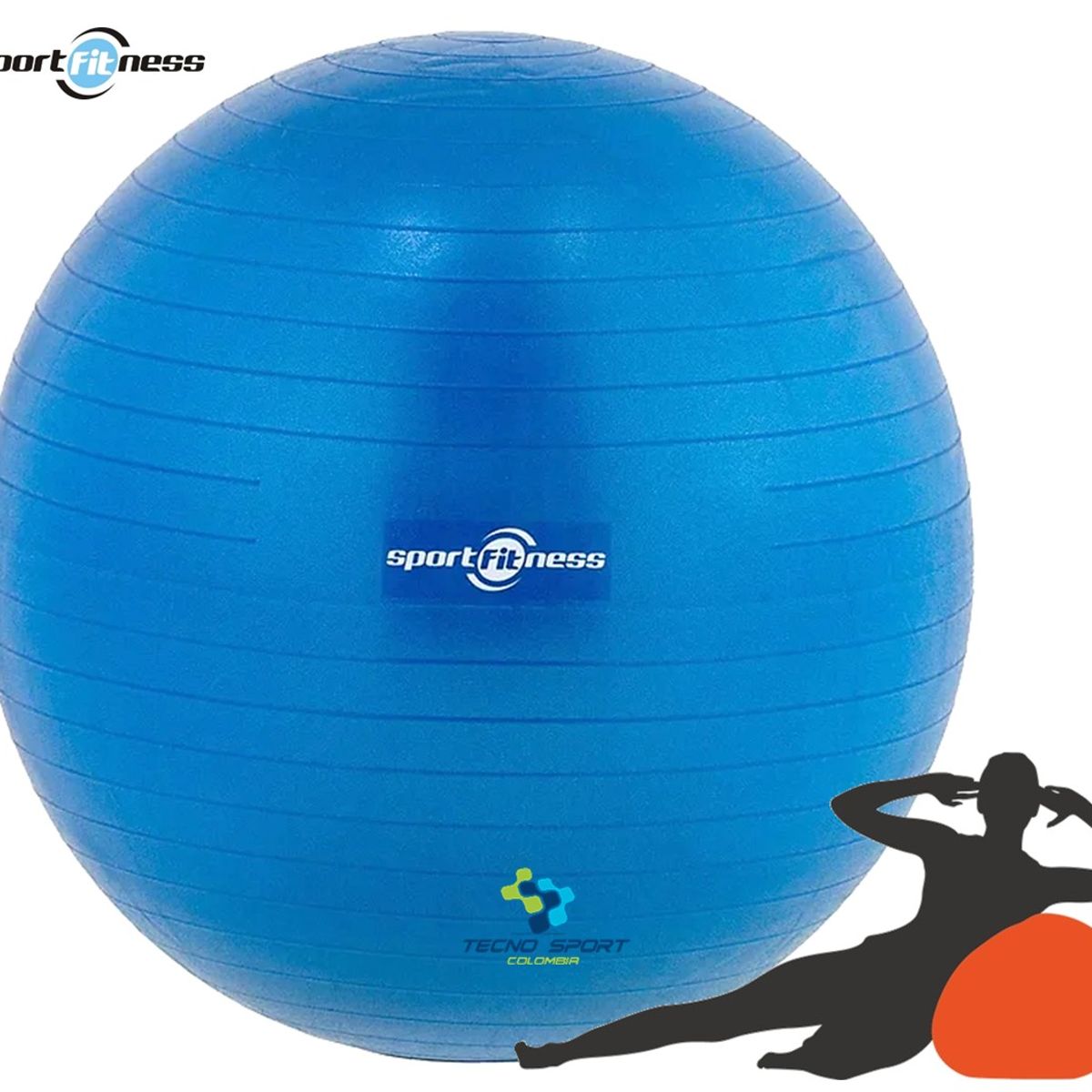 SPORT FITNESS - Pelota 55cm Pilates Yoga Bola Gimnasia Sportfitness Gym Ball