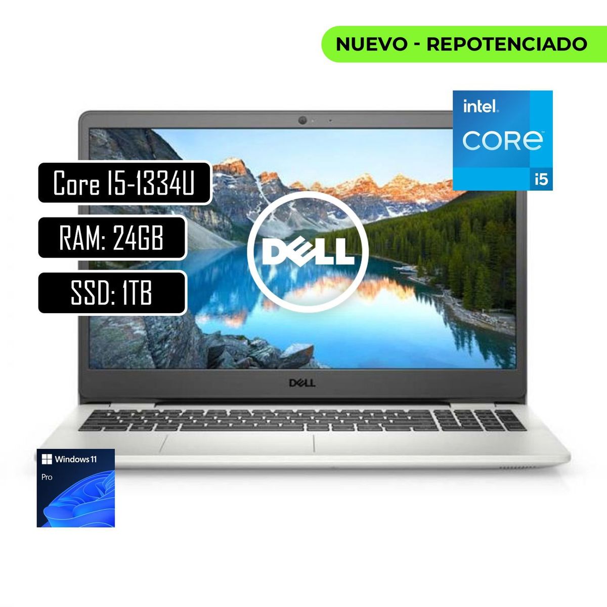DELL - Portatil Dell Inspiron Intel Core i5-1334U Ram 24Gb SSD 1TB 15.6 WIN11 Pro