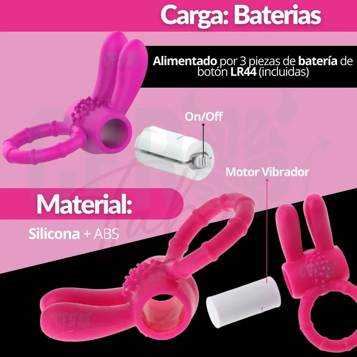 GENERICO - Anillo Vibrador Retardante Para Pene Juguete Sexual