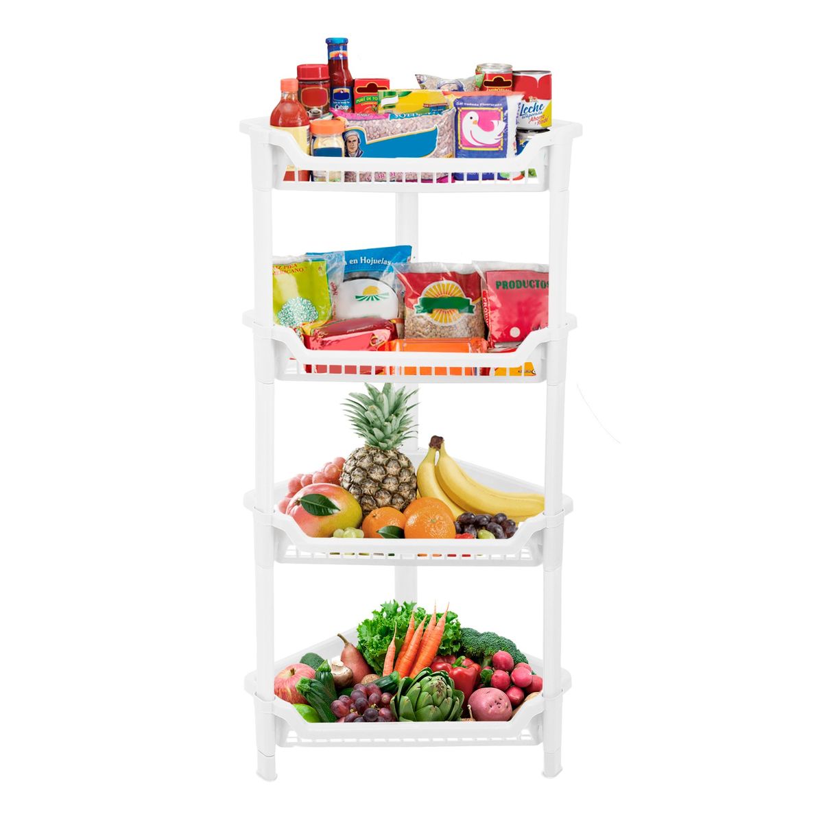 PLASTICOS MQ - Canastilla Repisa Triangular Multiusos 4N Mq