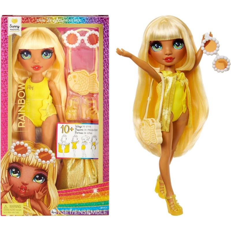 RAINBOW HIGH - Muñeca De Moda Rainbow High Playera - Sunny Madison