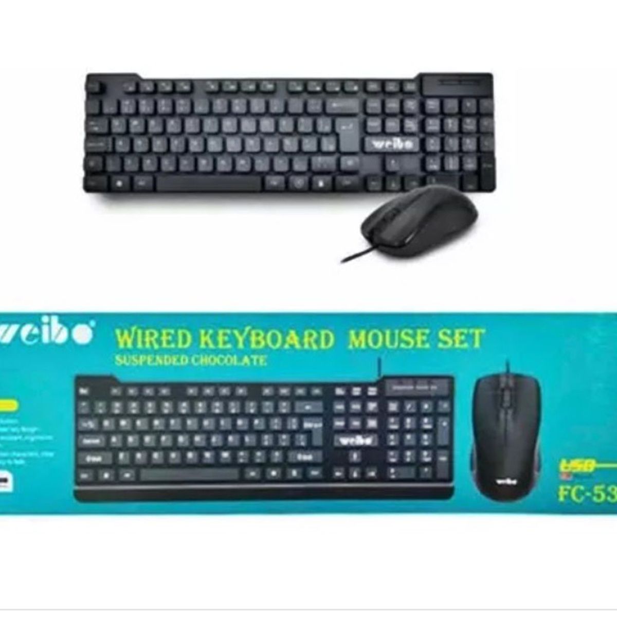 GENERICO - Combo Teclado Y Mouse Weibo Fc-535 A Prueba De Agua