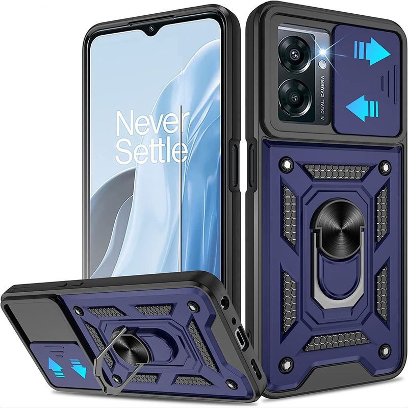 GENERICO - Funda Case Protector De Cámara Slider Compatible Oppo A57  A77 4G Azul