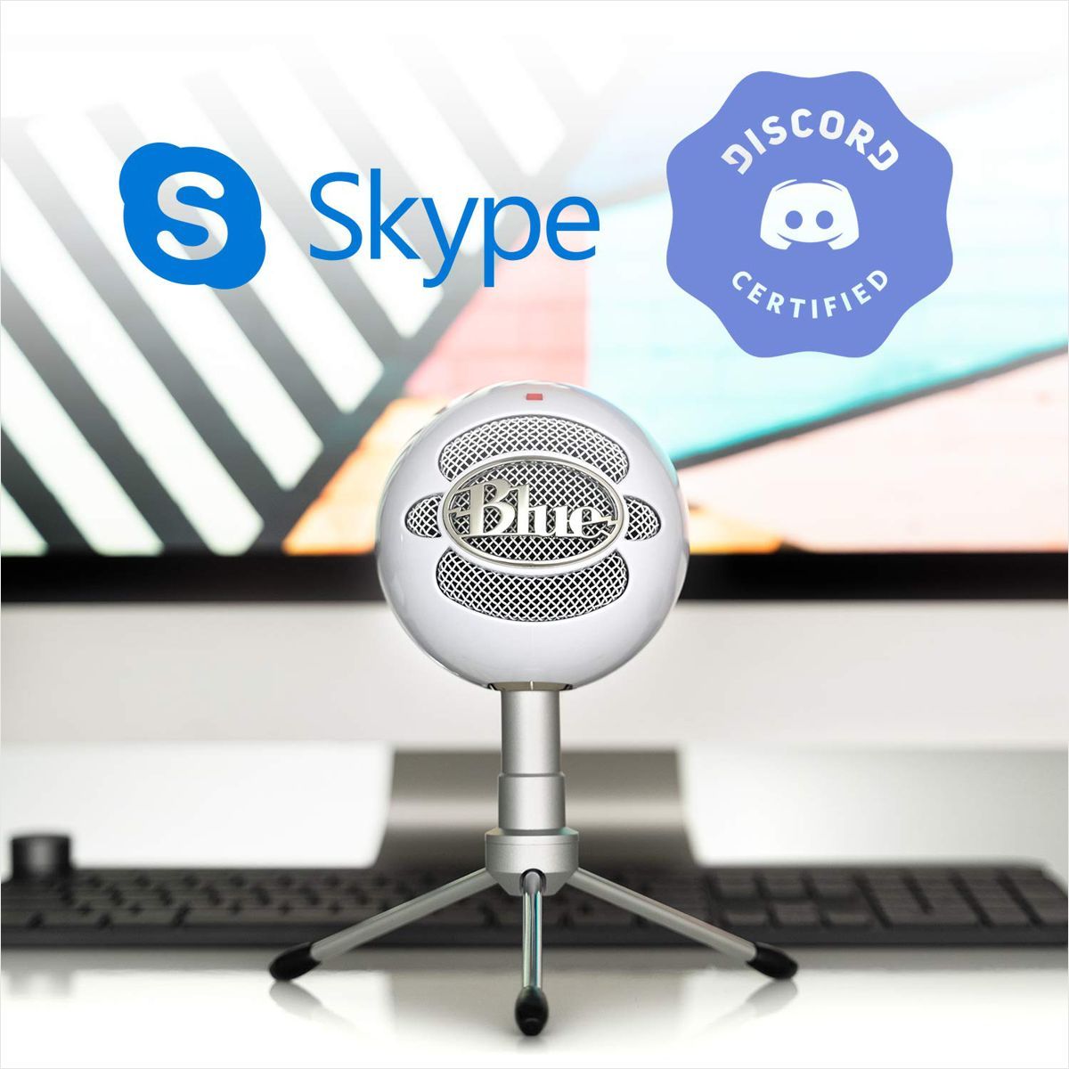BLUE - Micrófono USB para Streaming Grabación Blue Snowball - Blanco