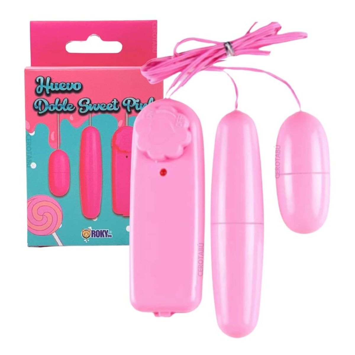 GENERICO - Vibrador Consolador Doble Huevo + Bala Juguete Sexual