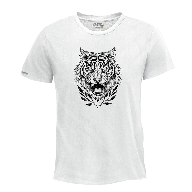 CREACIONES NU CROWN - Camiseta Tigre Dibujo animal salvaje Hombre Original Nu Crown
