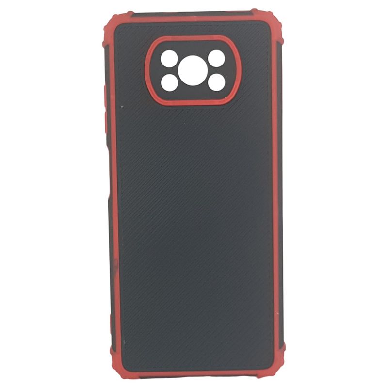 GENERICO - Estuche Mate Rígido Antigolpes Para Xiaomi Poco X3 ROJO