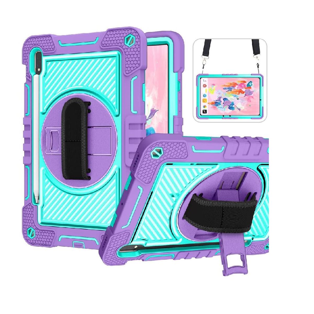 GENERICO - Estuche Antigolpe  Protector + Correa Para iPad Pro 11 + Base
