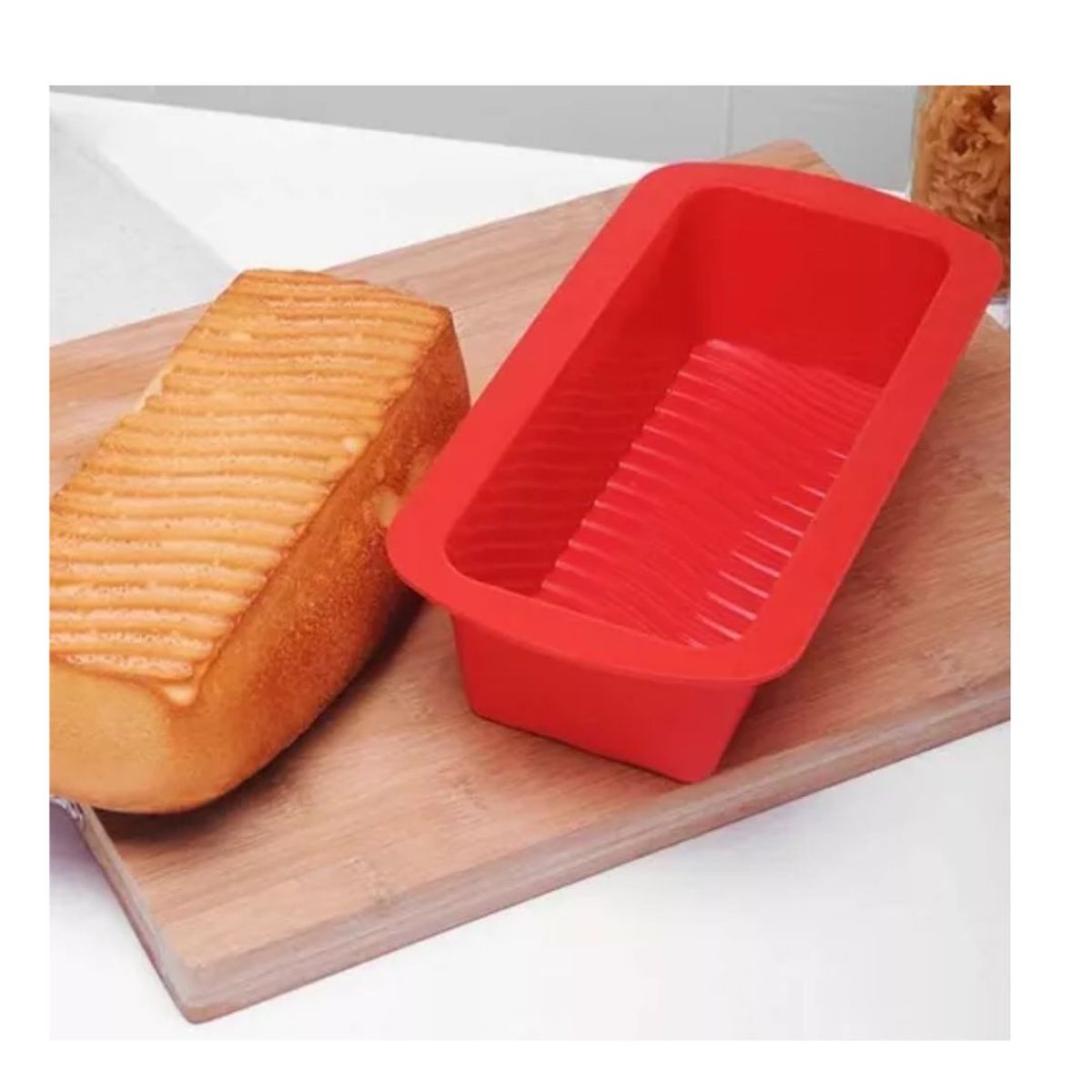 AFM - MOLDE SILICONA RECTANGULAR PARA PAN TORTAS O JABONES